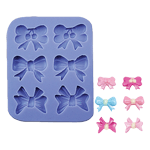 O'Creme Silicone Fondant Bow Mold, 6 cavities