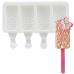 O'Creme Silicone Ice Cream Pop Mold, Abstract, 4 Cavities
