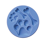 O'Creme Silicone Mold, Dog Bones & Paw Prints 