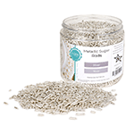 O'Creme Silver Metallic Sugar Rods, 8 oz.
