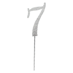 O'Creme Silver Rhinestone 'Number Seven' Cake Topper