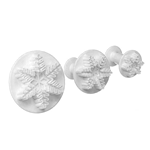 O'Creme Snowflake Plunger Cutter, Set of 3