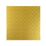 O'Creme Square Gold Cake Drum Board, 10" x 1/2" Thick, Pack of 5