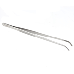 O'Creme Stainless Steel Curved Tip Tweezers, 10