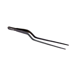 O'Creme Black Stainless Steel Fine Tip Offset Tweezers, 8" 