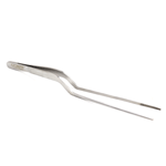 O'Creme Stainless Steel Fine Tip Offset Tweezers, 8"