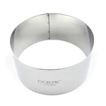 O'Creme Stainless Steel Round Cake Ring, 4" x 3" High