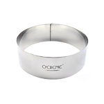 O'Creme Stainless Steel Round Cake Ring, 6" x 2" High