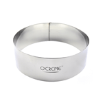 O'Creme Stainless Steel Round Cake Ring, 6