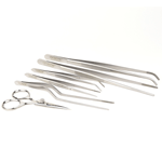 O'Creme Stainless Steel Tweezers & Scissors, Set of 6