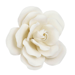 O'Creme White Full Bloom Rose Gumpaste Flowers - Set of 3