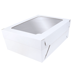O'Creme White Full Size, 8" Deep, Cake Box with Window - Pack of 5