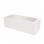 O'Creme White Log Box with Window, 11.25" x 7" x 5.25" - Case of 100