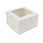 O'Creme White One Compartment Cupcake Box with Window, 4