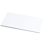 O'Creme White Rectangular Mini Board, 4" x 2.3" - Pack of 100