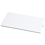 O'Creme White Rectangular Mini Board with Tab, 4" x 2.3" - Pack of 100