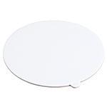 O'Creme White Round Mini Board with Tab, 2.75" - Pack of 100