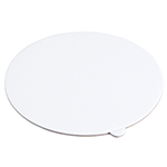 O'Creme White Round Mini Board with Tab, 3.25" - Pack of 100