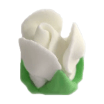 O'Creme White Royal Icing Rosebuds, Set of 12