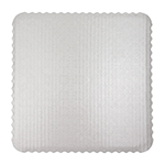 O'Creme White Scalloped Square Cake Board, 16 - Pack of 10