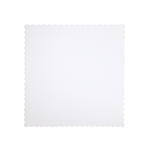 O'Creme White Square Scalloped Cake Board, 12" x 12" - Pack of 25
