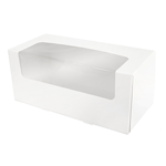 O'Creme White Window Cupcake Box, 8" x 4" x 4" - Pack of 5