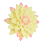 O'Creme Yellow and Pink Dahlia Gumpaste Flowers - Set of 3