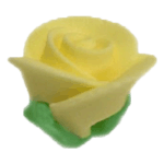 O'Creme Yellow Royal Icing Roses, Set of 6