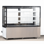 Omcan RS-CN-0471-S Square Glass Refrigerated Display Case, Used Excellent Condition