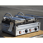 Omcan SG10176 Double Ribbed Panini Sandwich Grill, Very Good Condition