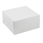 One Piece White Cake Box, 2.5" High