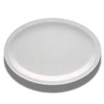 Oval Nessico Platter with Narrow Rim Melamine White - 14-1/2"