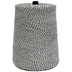 Packaging Twine, 4 Ply, Black and White. 2 lb Cone, 3,360 Yards