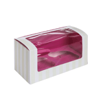 PacknWood 209BCKF2 Pink Cupcake Box with Window, 6.7