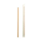 Packnwood Individually Wrapped Wooden Coffee Stirrers, 5.5