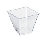 Packnwood "ZENO" Clear Square Cup, 3.3 oz, 2.4" x 2.4" x 2.75" H, Case of 600