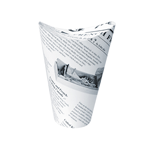 Packnwood News Print Closeable Perforated Snack Cup, 10 oz., 2.36