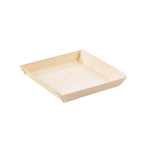 Packnwood Samurai Square Wooden Dish, 8 oz, 5.2" x 5.2" x .79" H, Case of 100