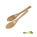 Packnwood Bamboo 2 Piece Serving Set, 10", Case of 50