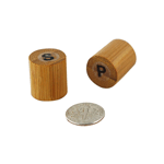 Packnwood Bamboo Mini Salt & Pepper Set, (Prefilled), .7" Dia. x .75" H, Case of 100