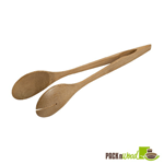 Packnwood Bamboo Serving Tongs, 10", Case of 50
