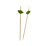 Packnwood Bamboo Skewers with Wooden Leaf, 4.7", Case of 1000