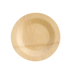 Packnwood Bamboo Veneer Round Plate, 7" Dia., Case of 50