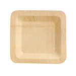 Packnwood Bamboo Veneer Square Plate, 10" x 10", Case of 50