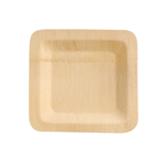 Packnwood Bamboo Veneer Square Plate, 9" x 9", Case of 50