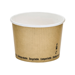 Packnwood Biodegradable Soup Cups, 16 oz., 4.5" Dia. x 3.1" H, Case of 500