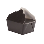 Packnwood Black Meal Box, 22 oz, 8.5" x 6.3" x 2", Case of 200