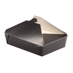 Packnwood Black Meal Box, 7.9" x 5.5" x 3.5" - Case of 160