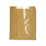 Packnwood Brown Kraft Bag with Window, 11