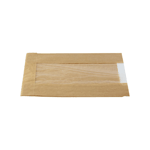 Packnwood Brown Kraft Bag with Window, 8.7" x 5.5" x 2.4", Case of 1000